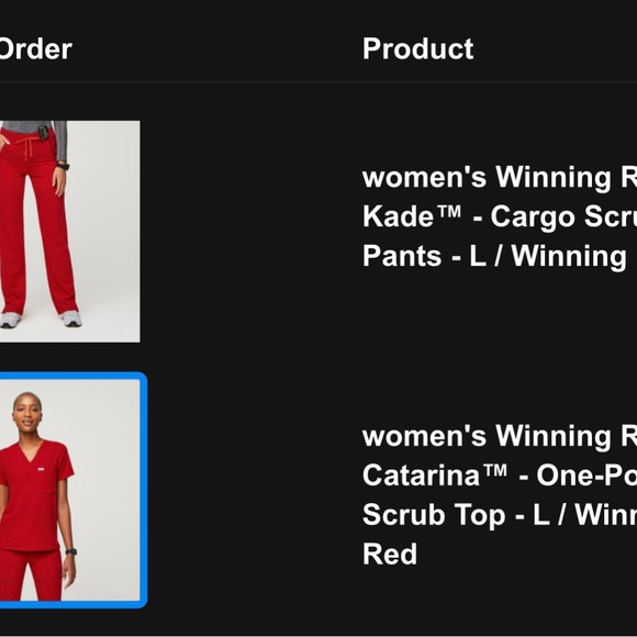 Red Scrub Set - Picture 3 of 3